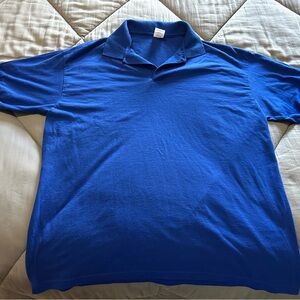 Hanes Vibrant Blue Men's Polo Shirt